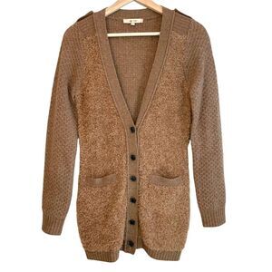 TBF for Elegant Prosper Textured Front and Wool Blend Cardigan